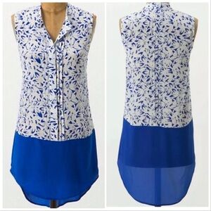 Anthropologie Carissa & Cobalt Silk Blouse Maeve